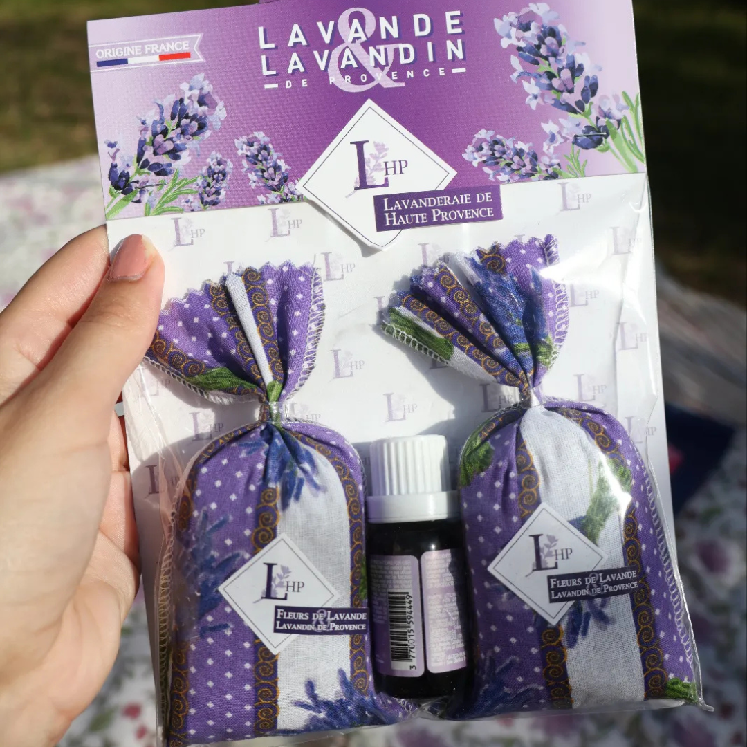 Sachets de lavande & lavandin + huile essentielle de lavandin