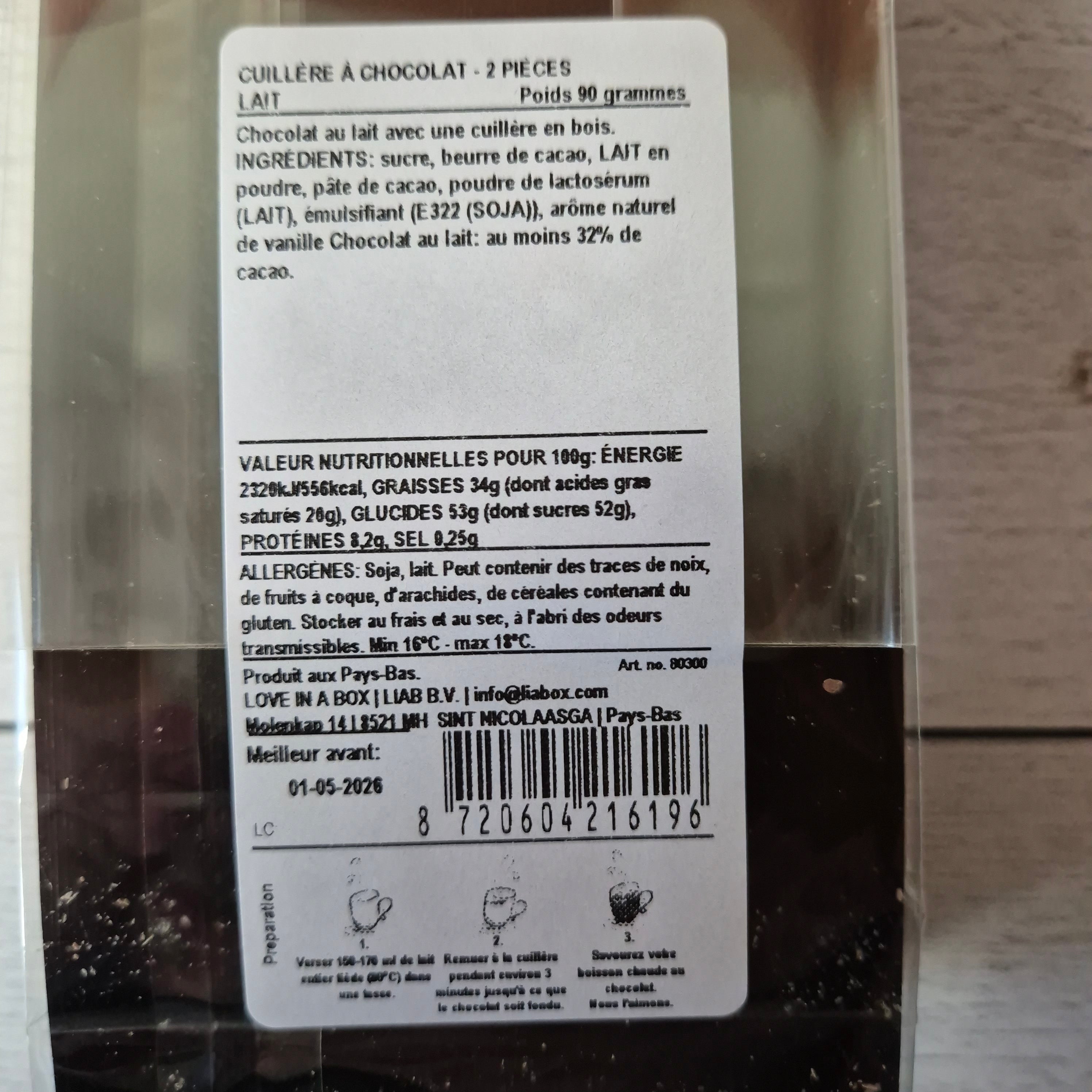 Cuillères chocolat chaud