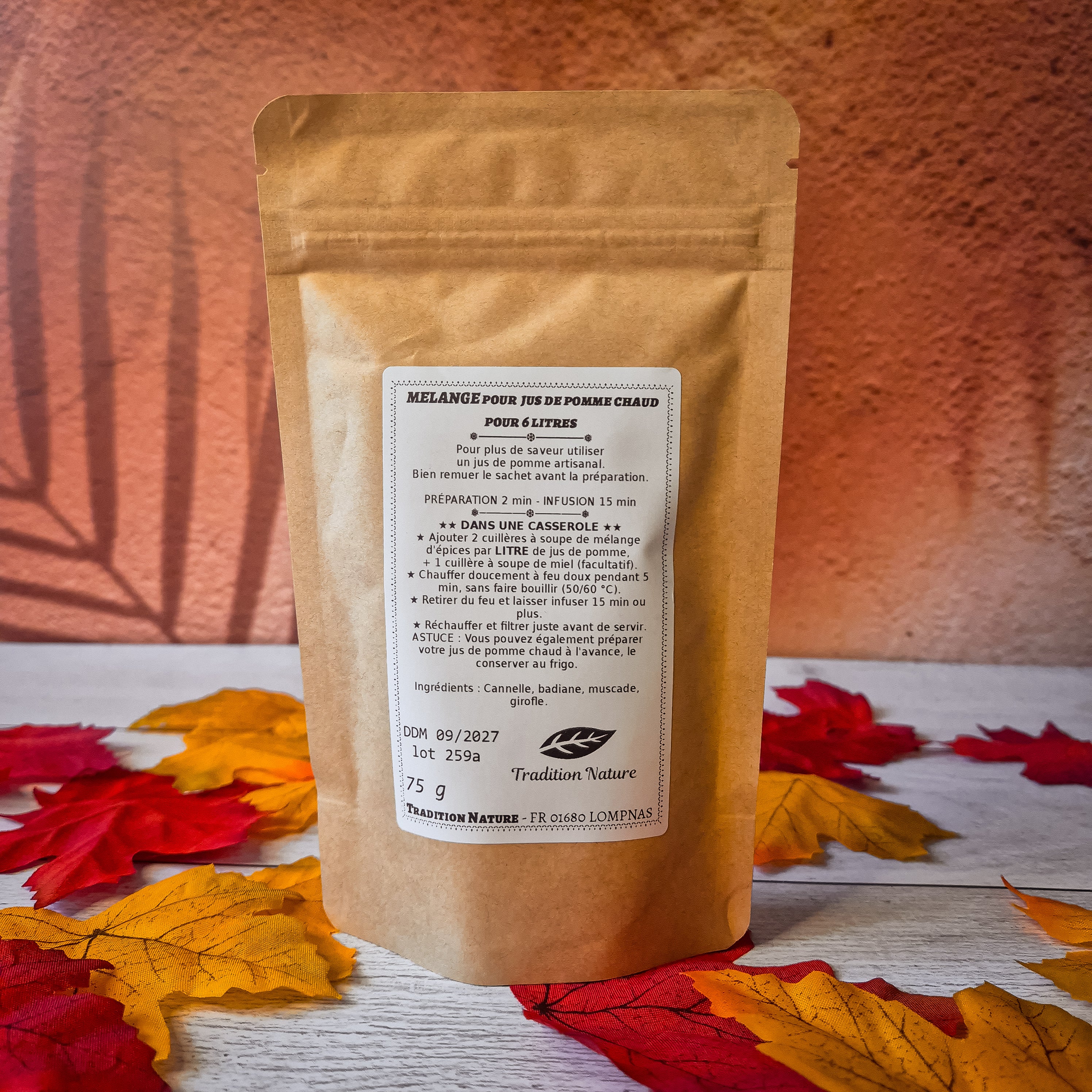 Jus de pomme chaud - 75g (Tradition Nature)